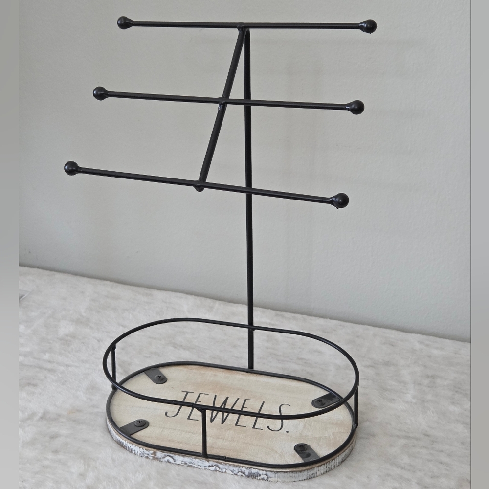 Rae Dunn Black Jewelry Holder Necklace Stand Dresser Organizer